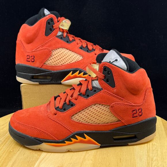 Women’s Size 8 Nike Air Jordan 5 Retro 'Dunk on Mars' Fire Red DD9336-800 - Picture 1 of 10